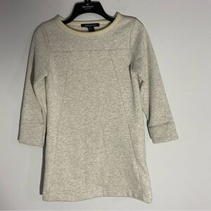 French Connection Women’s Crew Neck Fleece Lined Sweatshirt Tunic Gray size 0